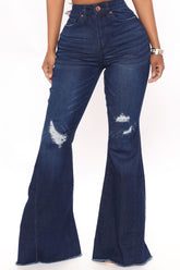 Stay Fearless Extreme Bell Bottom Jeans - Dark Wash Ins Street